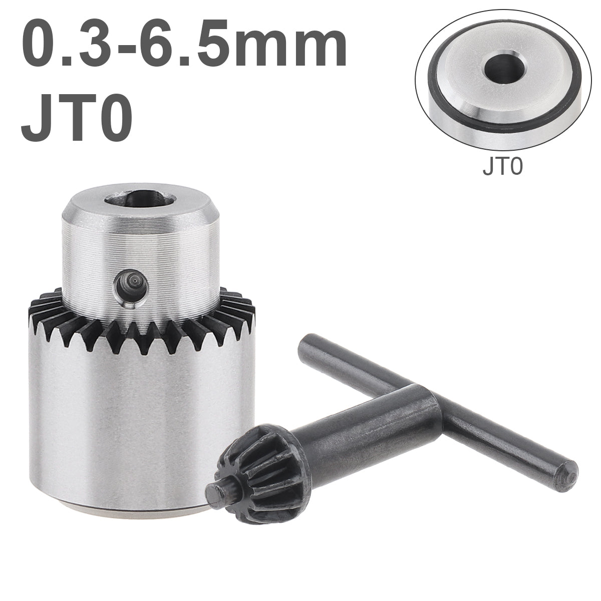 Drill Chuck 0.3-6.5mm JT0 Mini Drill Chuck Taper Mounted Micro Motor Drill Chuck With Chuck Key Lathe Machine Tool Accessories