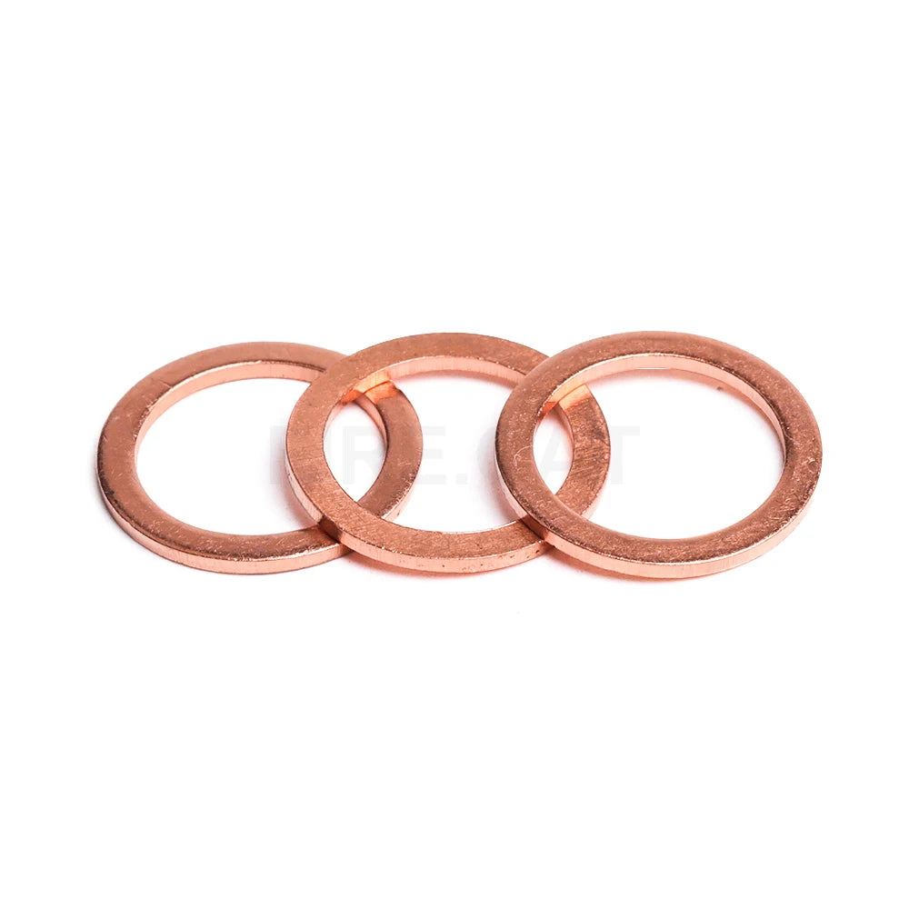 Metric Copper Crush Washers Assortment Kit 80-360 Pcs All Sizes M5 M6 M8 M10 M12 M14 M16 M18 M20 M22 Flat Ring Sealing Washer