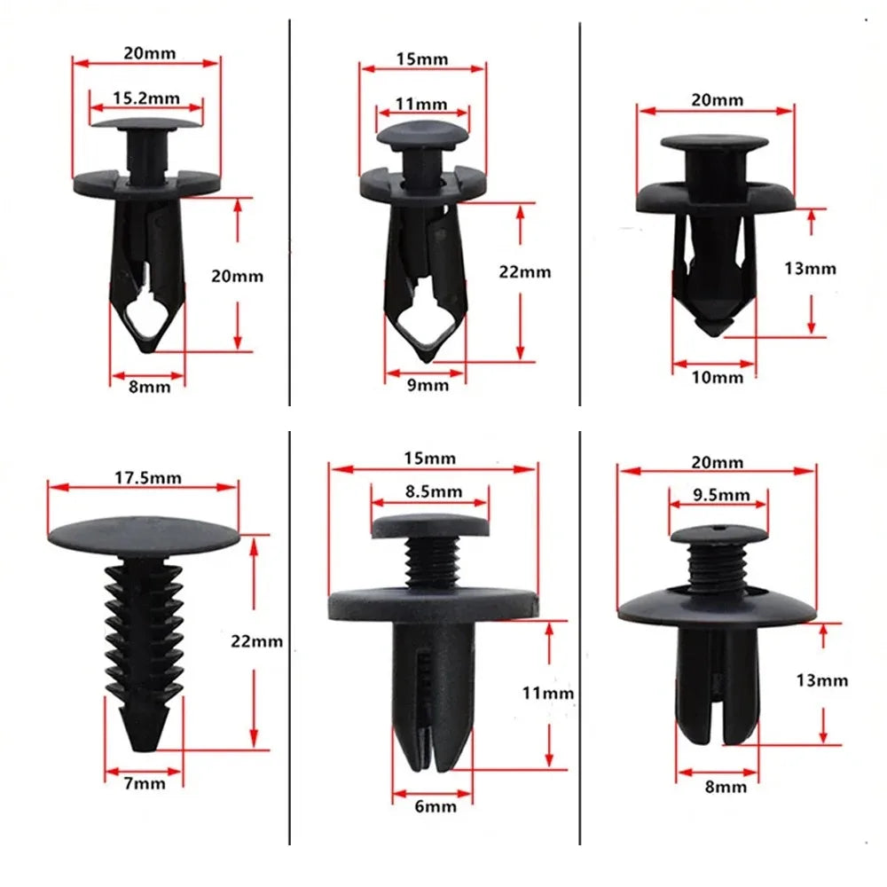 Fixed Clamping Fixtures for Automobiles Plastic Clips for Automobiles Decorative Panel Clips Hybrid Body Bumper Rivets - ToolFlx