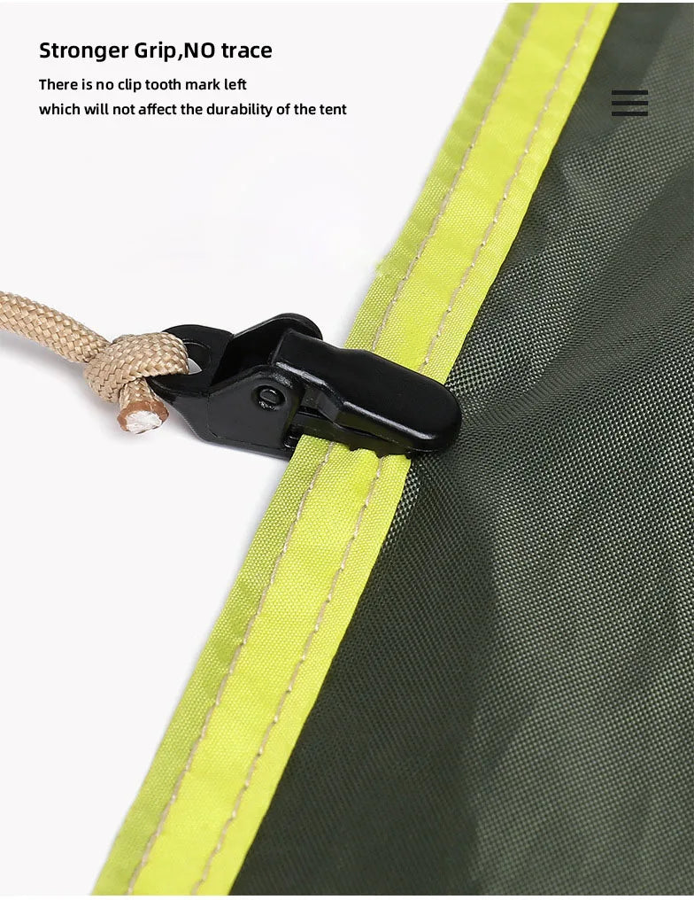 5/10Pcs Awning Clamp Tarp Clips Snap Hangers Tent Camping Survival Tighten Tool for Outdoor Camp Hike