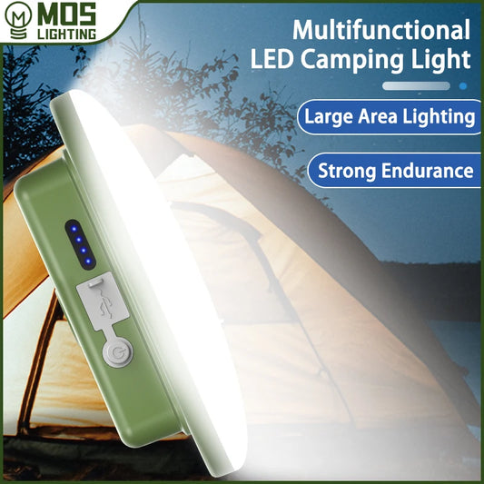 MOSLIGHTING Rechargeable LED Camping Strong Light Magnet Zoom Portable Torch Tent Light working maintenance lighting 80W LED