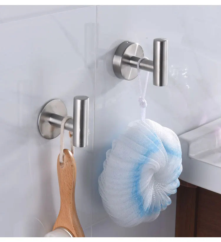 1Pcs Stainless Steel Silver Bathroom Hardware Set Towel Rack Toilet Paper Holder Towel Bar Hook Bathroom Accessories