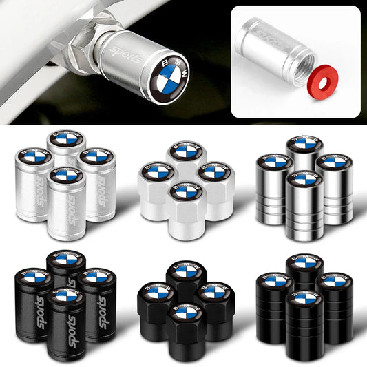 4PCS Metal Car Wheel Tire Valve Air Stem Cap For BMW M Performance M3 M5 M6 F01 G20 X1 X2 X3E60 F10 F30 E39 F20 E87 E92 G30 X5