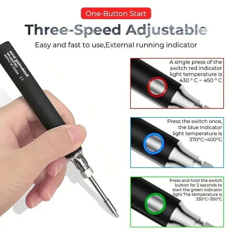 USB 5V 8W Soldering Iron Tool Pen DIY Welding Pen Without Cable, Home Outdoor Convenient Welding Repair Tool Set