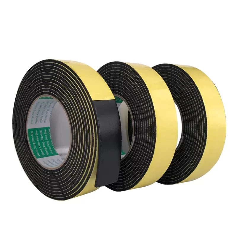 10M Rubber Sponge Seal Strip Door Window Seal Strip Self Adhesive Soundproof Anti-collision Tape Wall Insulation Acoustic Foam