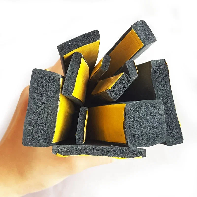 EPDM Flat Self-adhesive Rubber Strip Marine Waterproof Wear-resistant Electric Cabinet Cabinet Anti-collision Sponge Strip