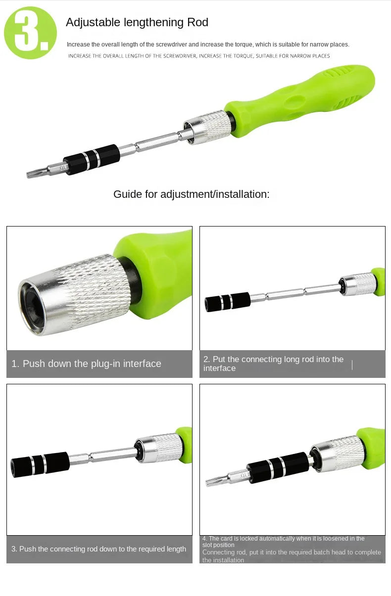 32 In 1 Screwdriver Set, Precision Household Maintenance Tool, Cross Shaped Screwdriver Screwdriver Bit Combination