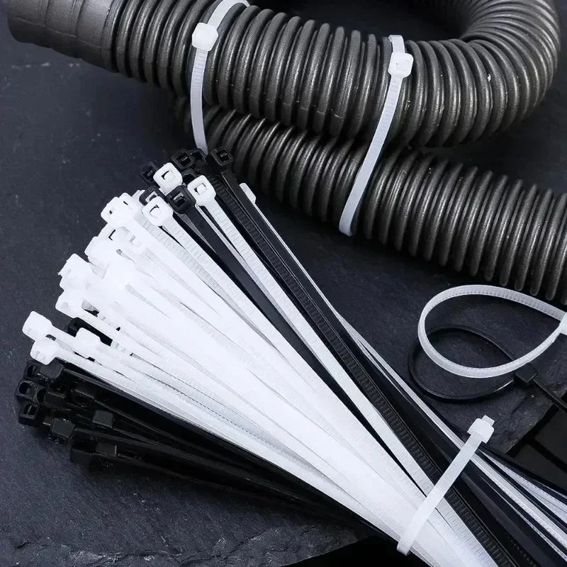 2000/100PCS Wholesale Self Locking Nylon Cable Ties Fastening Loop Heavy Cord Tie Duty Cables Fasten Rings Workshop Wire Straps