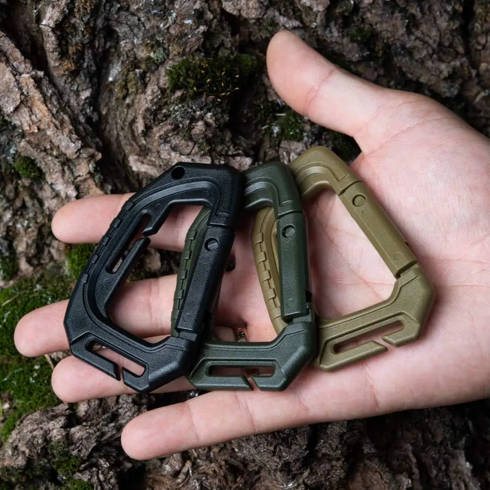 5Pcs Plastic Tactical Carabiners Fast Spring Hard Hook Buckle D-Clip For Molle Webbing Accessories Backpack/Vest/Belt