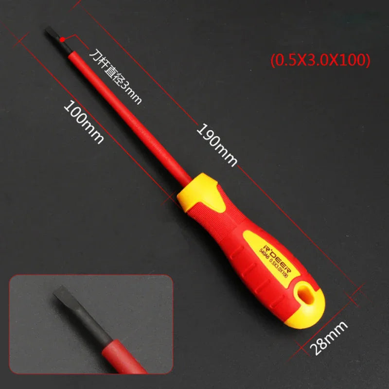 1PC/15PCS 380V/13PCS 1000V Changeable Insulated Screwdriver Set And Magnetic Slotted Bits Repair Tool Electrician Tools