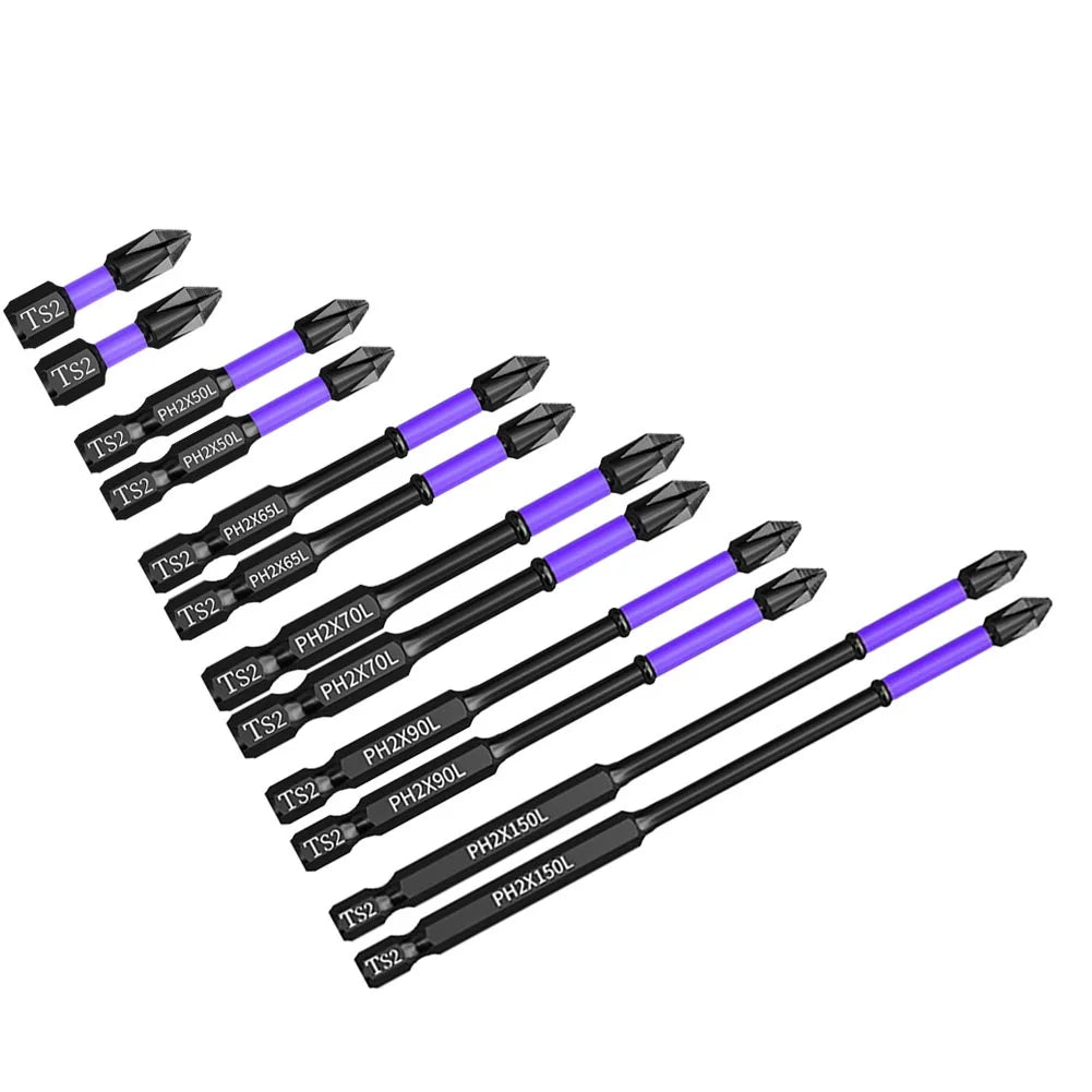 5/3/2/1 stücke PH2 Magnetische Schraubendreher-bits Rutschfeste Chargenkopf-Kreuzbit 25-150 mm Für Elektrische Schlagbohrmaschine Treiber Handbohrwerkzeuge 