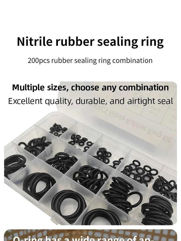 Rubber O Ring Set Gaskets Seal Nitrile Rubber Bands High Pressure O-Rings Repair Kit Sealing Elastic Band O Rubber Rings