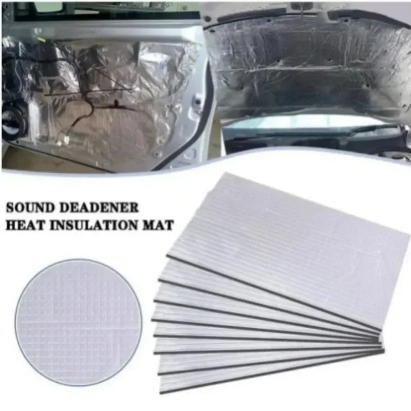 2000*500mm 5/10mm Car Sound Mat Proofing Deadener Heat Noise Insulation Deadening Mat Hood Closed Cell Foam Accessories