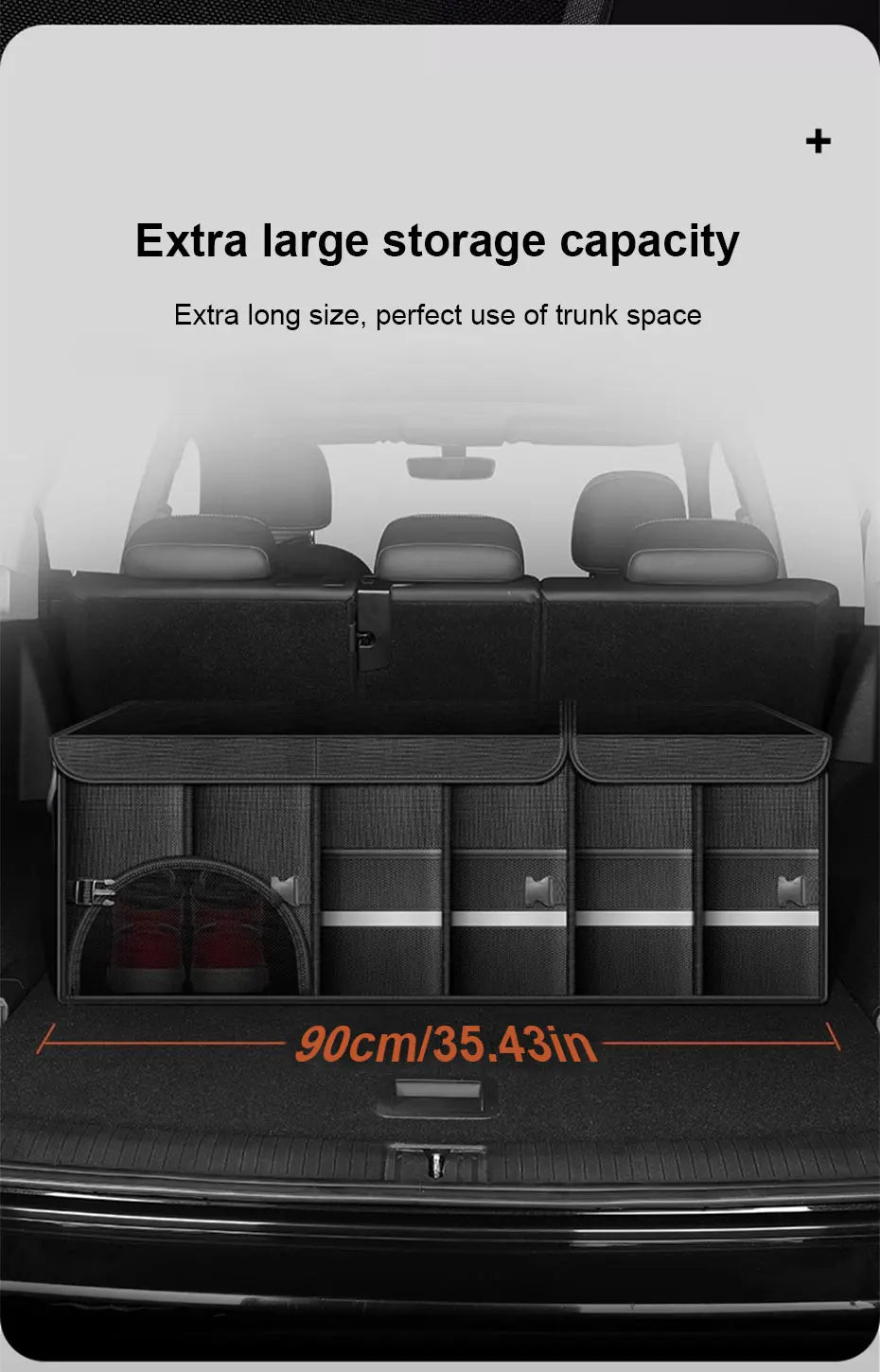 SEAMETAL Large Capacity Car Trunk Organizer 36L/72L/110L Foldable Car Storage Box Waterproof Storage Bag for Fishing Camping