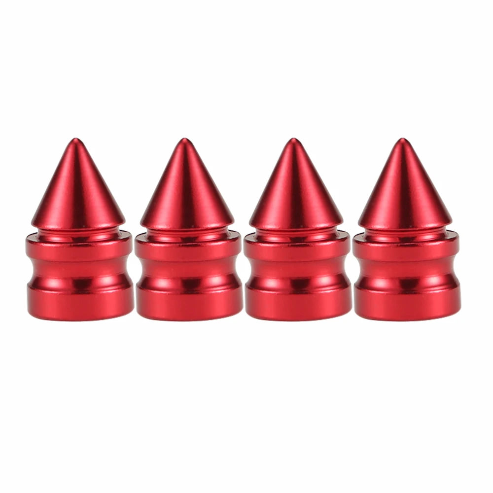 4pcs Car Tire Valve Cap Grenade Aluminum Tyre Valve Stem Cover Air Dust Cap Tire Valve Truck Bike Wheel Rim Valve Stem Cap