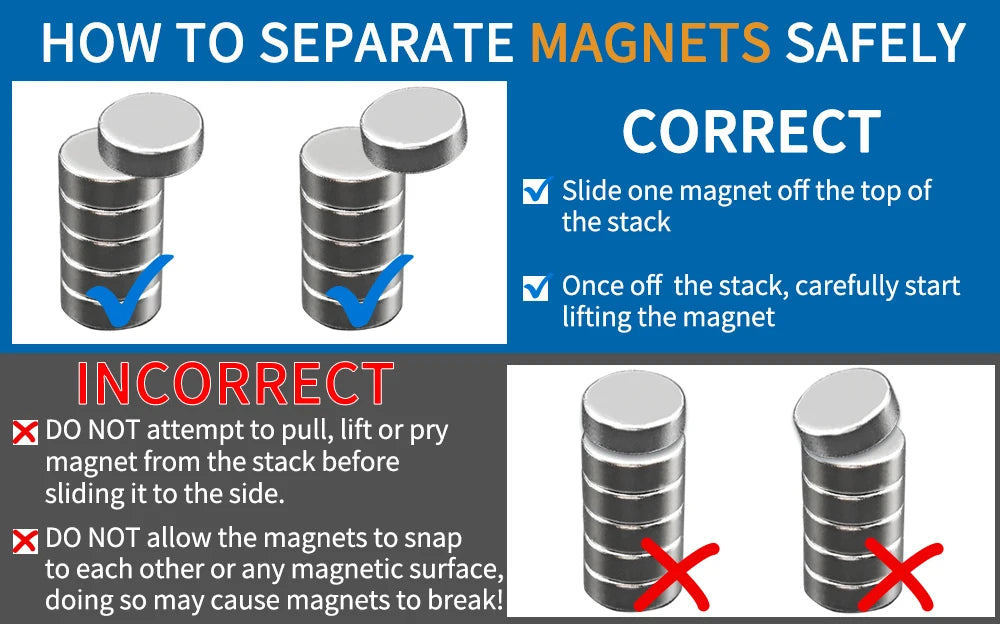 Round Neodymium Magnet Small Permanent Powerful Strong Magnets with Double-Sided Adhesive for DIY Craft Office Kitchen Fixation