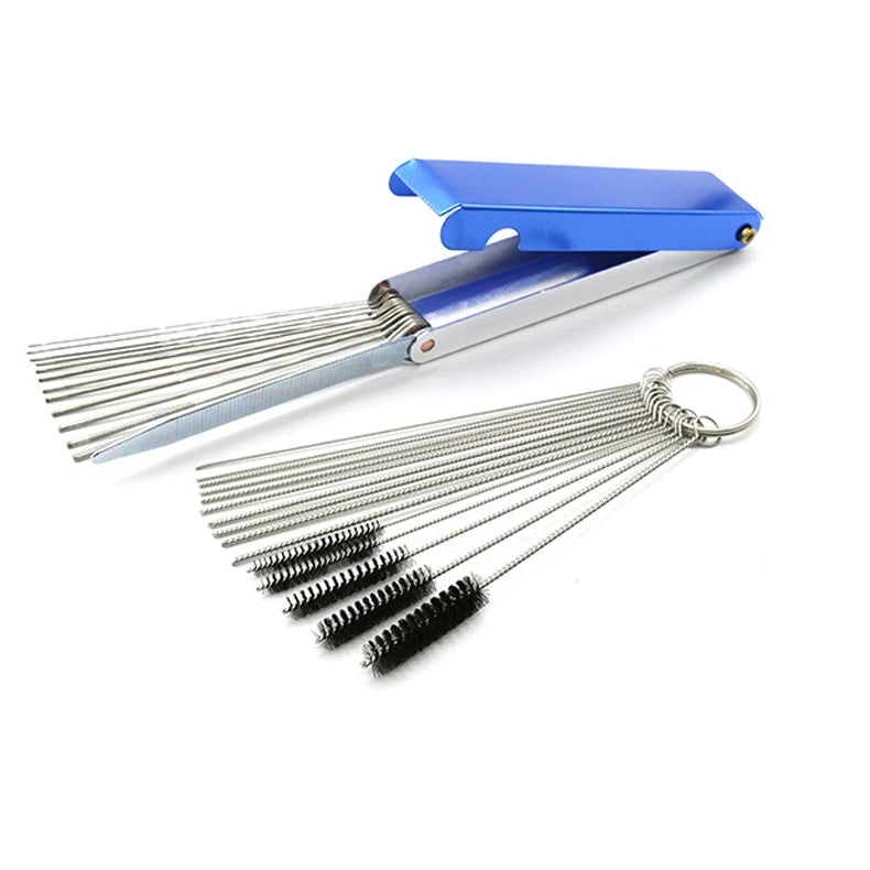 Carburetor Carbon Dirt Jet Remove Cleaning Needles Brushes Cleaner Tools for Automobile Motorcycle ATV Welder Carb Chainsaw