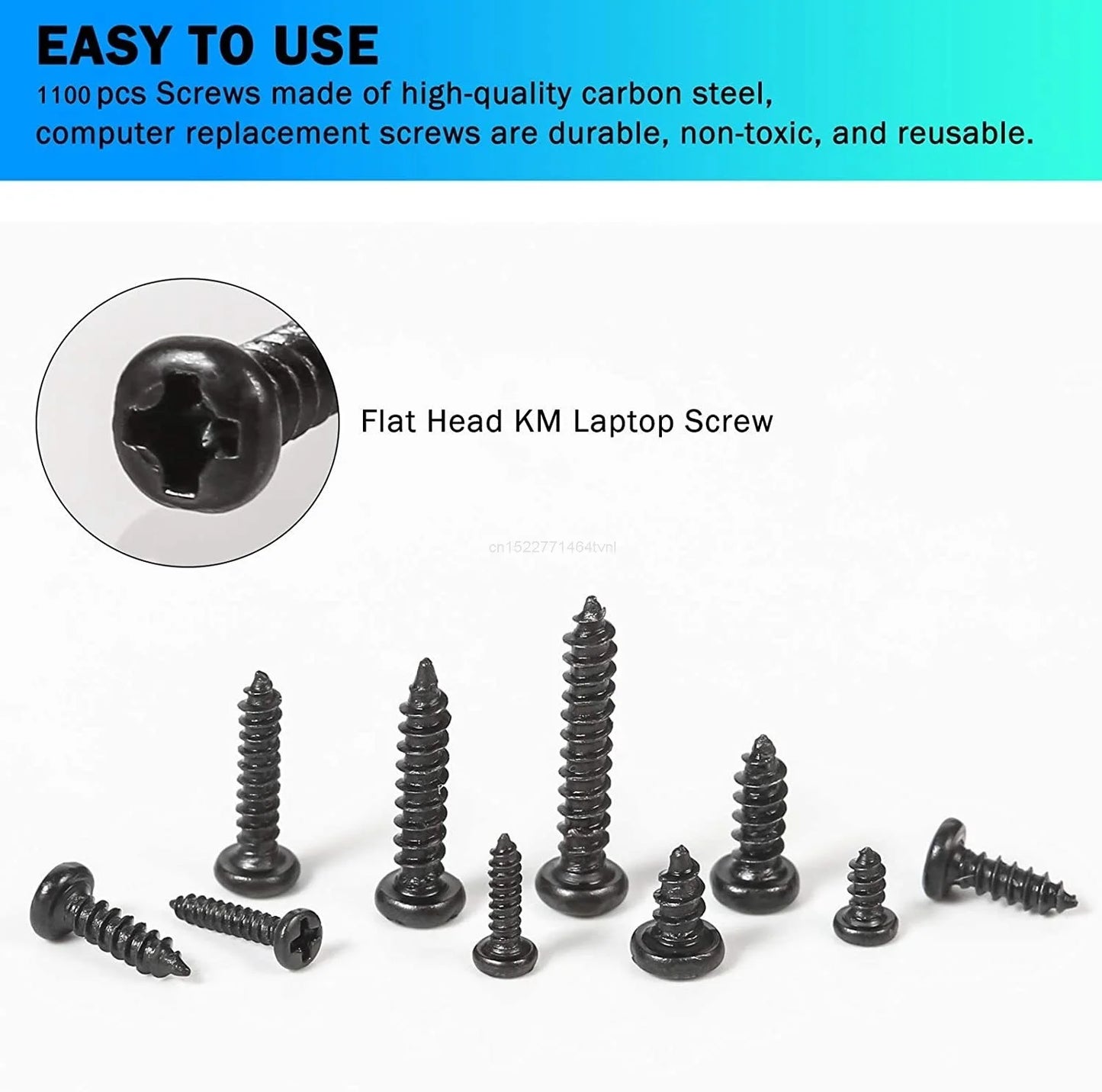 500/1000pcs/set M1 M1.2 M1.4 M1.7 Mix Pa Phillips Head Micro Screws Round Head Self-tapping Electronic Small Wood Screws Kit