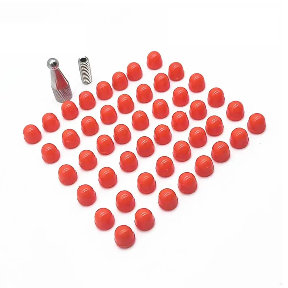 50pcs Dent Repair Tools Knock Down Head Replacement With Heads Cover Paintless Car Dent Repair Hand Tool Accessories Tools Kit