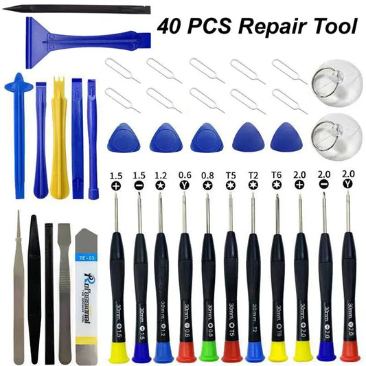 40 in 1 Mobile Phone Repair Tools Disassemble Repair Set for iPhone Screwdriver Combination Skid Multi Function Disassembly Kit - ToolFlx