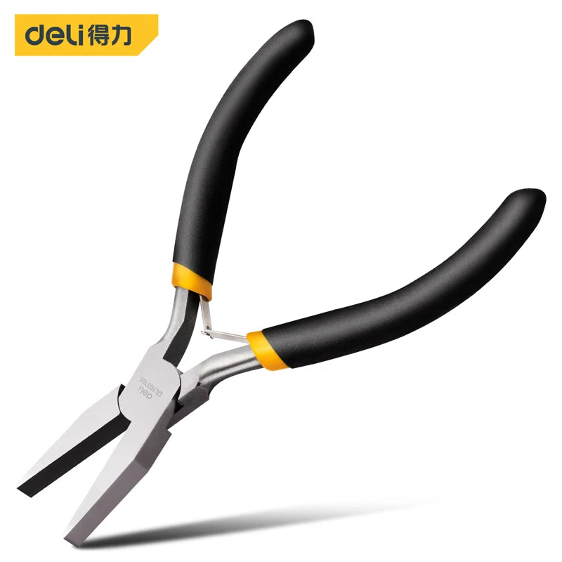 Deli 4/5/6 inch Mini Long Nose High Precision Wire Cutters Anti-slip Handle Design Multi-function Electrician Repair Hand Pliers