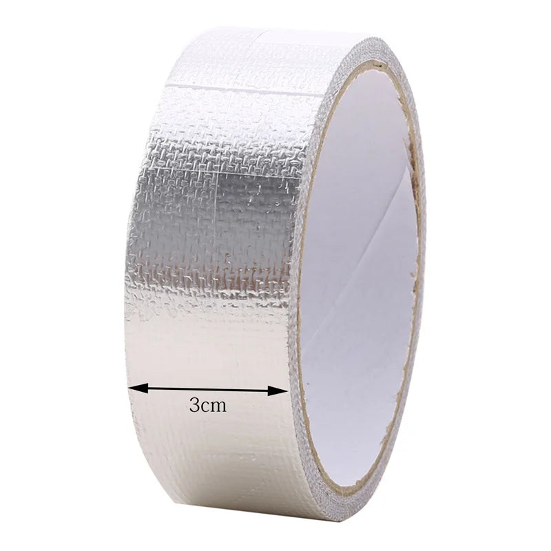 High Temperature Resistance Aluminum Foil Tape Kitchen Pipe Repair Tape Adhesive Sealing Foil Heat Insulation Leak Proof Tape