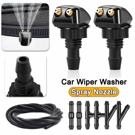 Car Windshield Wiper Washer Spray Nozzle Fits Most Car Models Car Dual Holes Windshield Washer Nozzle Wiper Water Spray Jet