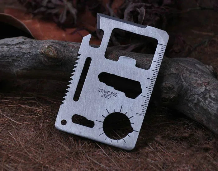 11 in1 Pocket Tool Multifunction Credit Edc Outdoor Bottle Survive Gear Card Multi Multipurpose Gadget Camping Opener Wallet Kit