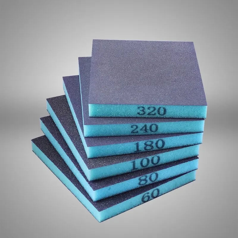 6PCS Sanding Sponge 60-320 Grit Washable and Reusable Wet Dry Sanding Blocks for Metal Wood Polishing Abrasive Tool 120*96*13mm