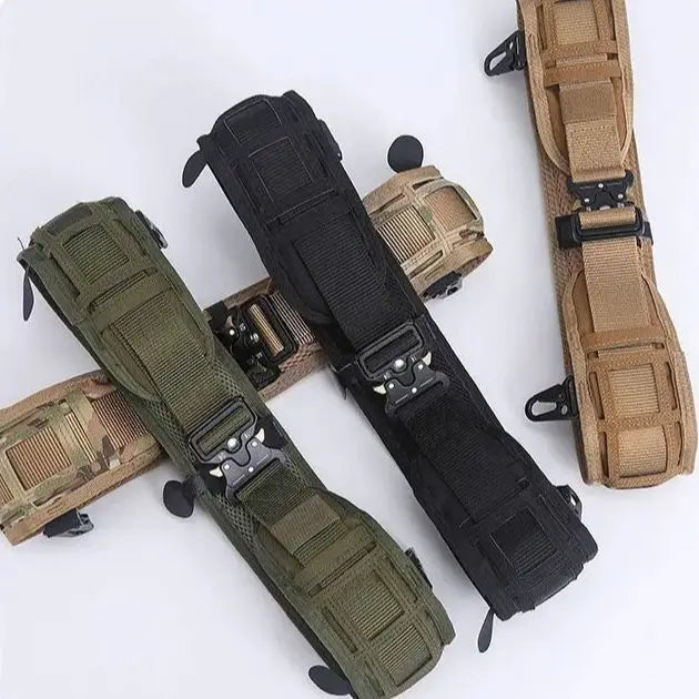 Ceinture de camouflage tactique d'extérieur - Ceinture utilitaire rembourrée Molle Duty légère et durable pour la chasse au paintball et le tir à l'arc 