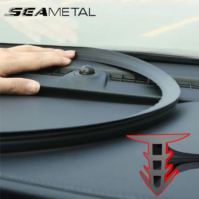 SEAMETAL 1.6m Auto Dashboard Sealing Strip Universal Car Sticker Rubber Seals Noise Insulation for Weatherstrip Car Accessories - ToolFlx