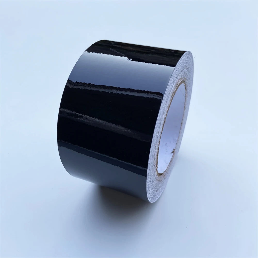 Glossy Black Vinyl Wrap Strip Tape Car Wrap Foil For Window Trim Door Protection Film 3/5/7/10 CM