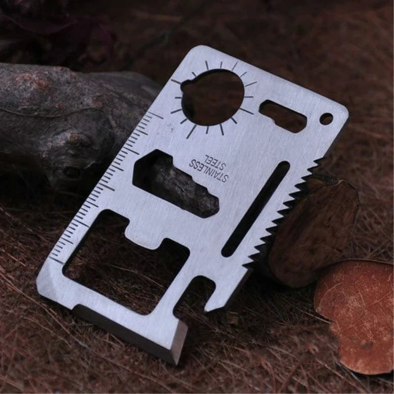 11 in1 Pocket Tool Multifunction Credit Edc Outdoor Bottle Survive Gear Card Multi Multipurpose Gadget Camping Opener Wallet Kit