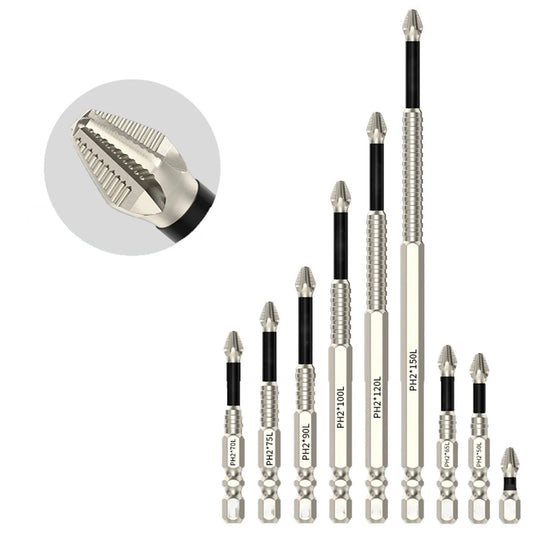 1pc Magnetic Screwdriver Bit Alloy Steel  Anti-Slip Long Drill Bits 1/4 Hex Shank PH2 Head Screwdriver Bit Hand Tools 25-150mm