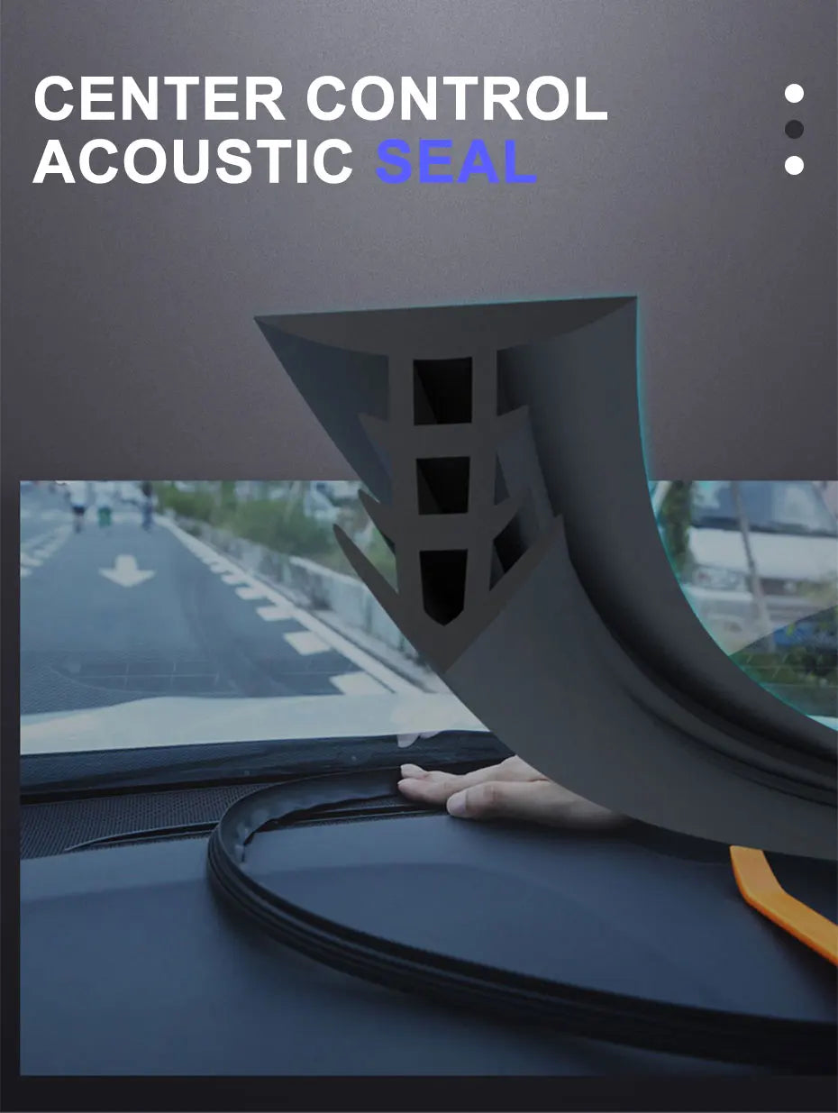 SEAMETAL 1.6m Auto Dashboard Sealing Strip Universal Car Sticker Rubber Seals Noise Insulation for Weatherstrip Car Accessories