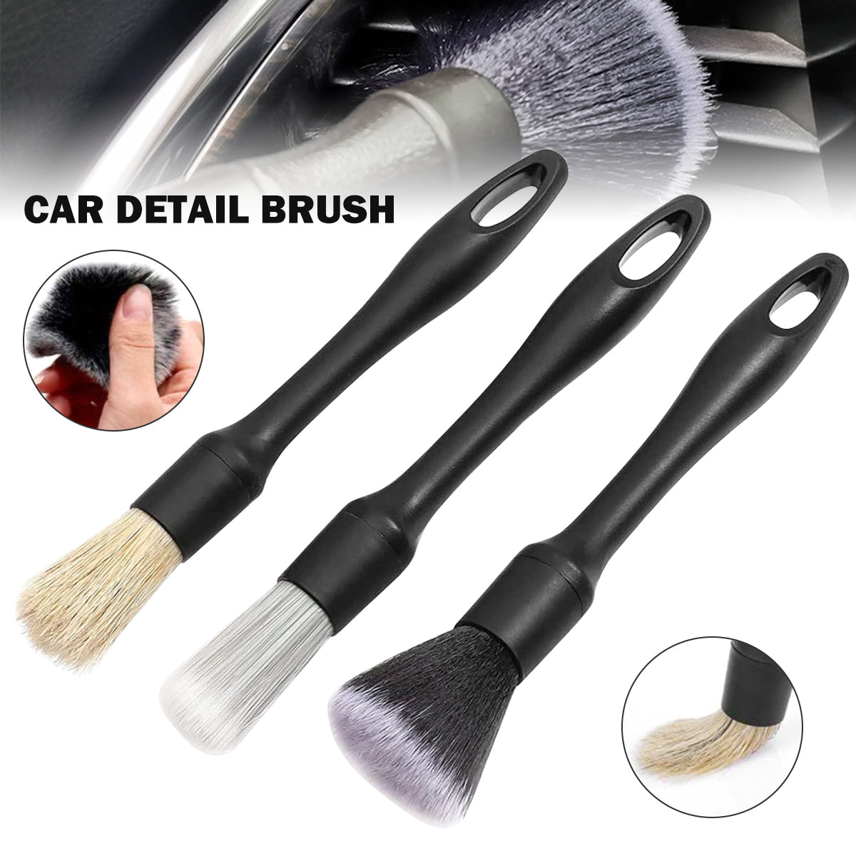 Car Detailing Brush Set Car Cleaning Brushes Sponges Towels for Car Air Vents Rim Cleaning Dirt Dust Clean Tool Wash Accessories - ToolFlx