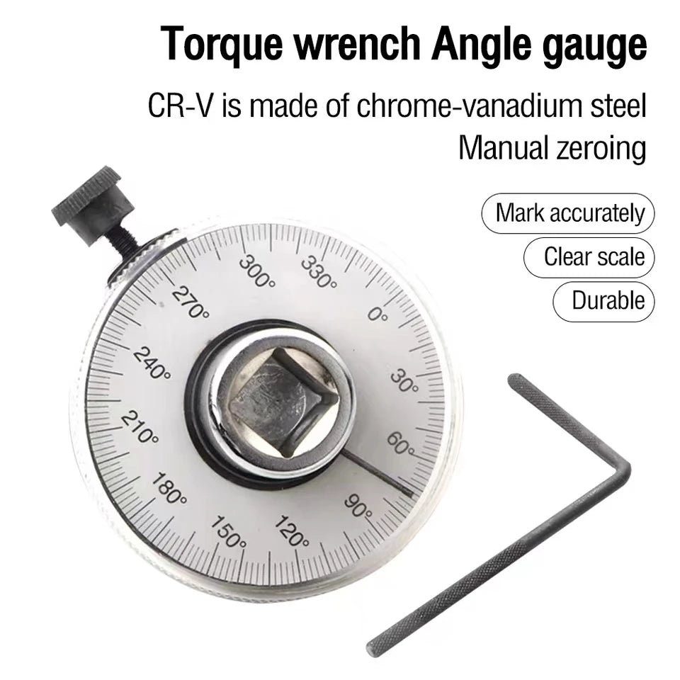 Torque Wrench Torquemeter Dial Hand Tool Auto Service Equipment Garage Calibrated In Degrees Automotive Tools Car Repairing