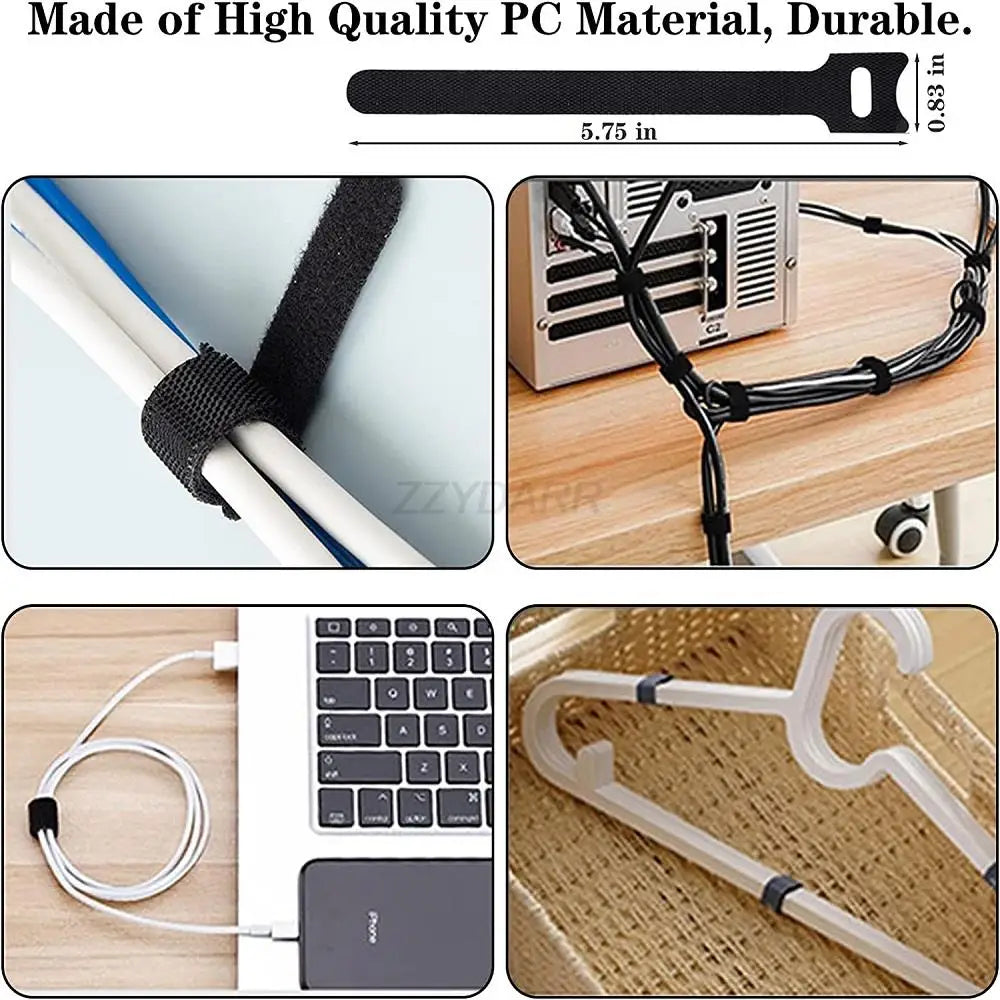 173 PCS Cable Management Kit Include Organizer Sleeve Cord Clips Cable Organizer Straps and Fastening Cable Ties for Office Home