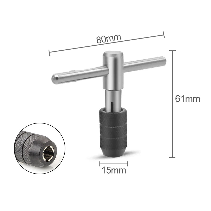 M3/M4/M5/M6/M8 Tap Set With Twist Drill Bits And Wrench T Type Machine Hand Screw Thread Taps Reamer hand drill screw Tool Drill