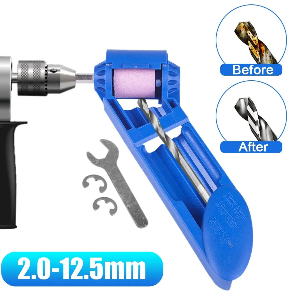 3pcs 2.0 12.5mm Portable Drill Bit Sharpener Corundum Grinding Wheel Bit Power Tools Twist Drill Bit Sharpening Grinding Machine