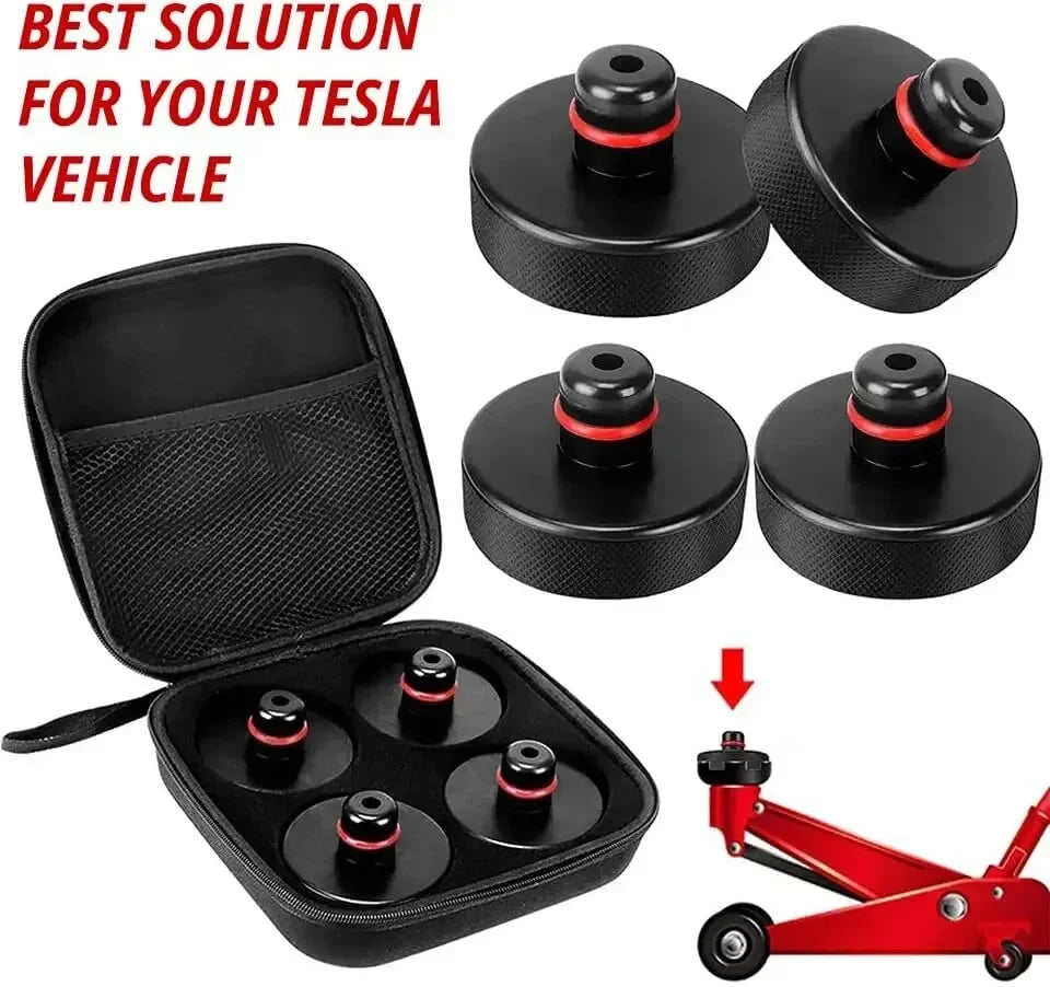 4Pcs Protects Battery And Paint Jack Pad Adapter With Storage Bag Lifting Replacement For Tesla Model 3 Y S X Lift Point Adapter