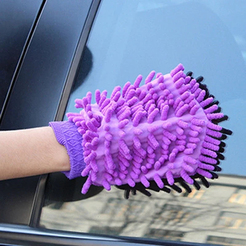 1/3/5pcs Microfiber Car Wash Gloves Auto Gloves Ultra Absorbent Wash Car Sponge Scratch Free Microfiber Car Cleaning Tool