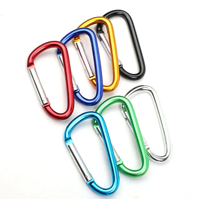 Mini-Karabiner-Schlüsselanhänger aus Aluminiumlegierung, D-Ring-Schnalle, Feder-Schnappclip-Haken, Schlüsselanhänger-Karabiner für Schlüssel, Outdoor-Camping-Werkzeuge