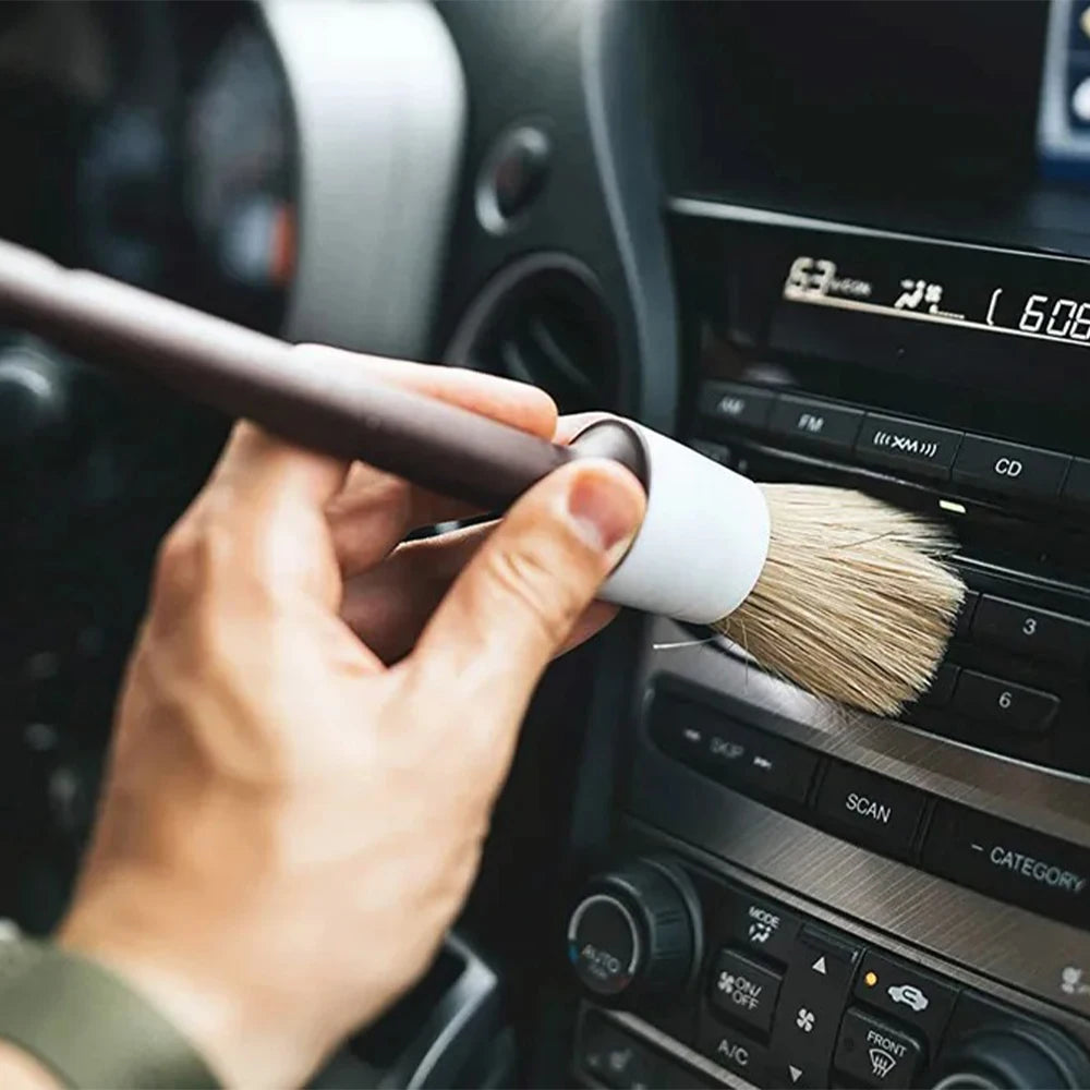 Detail B Rush for Car Interior Wild Boar Soft Bristled Brush for Car Cleaning Gap Dust Removal Tool for Instrument Pnel Cleani