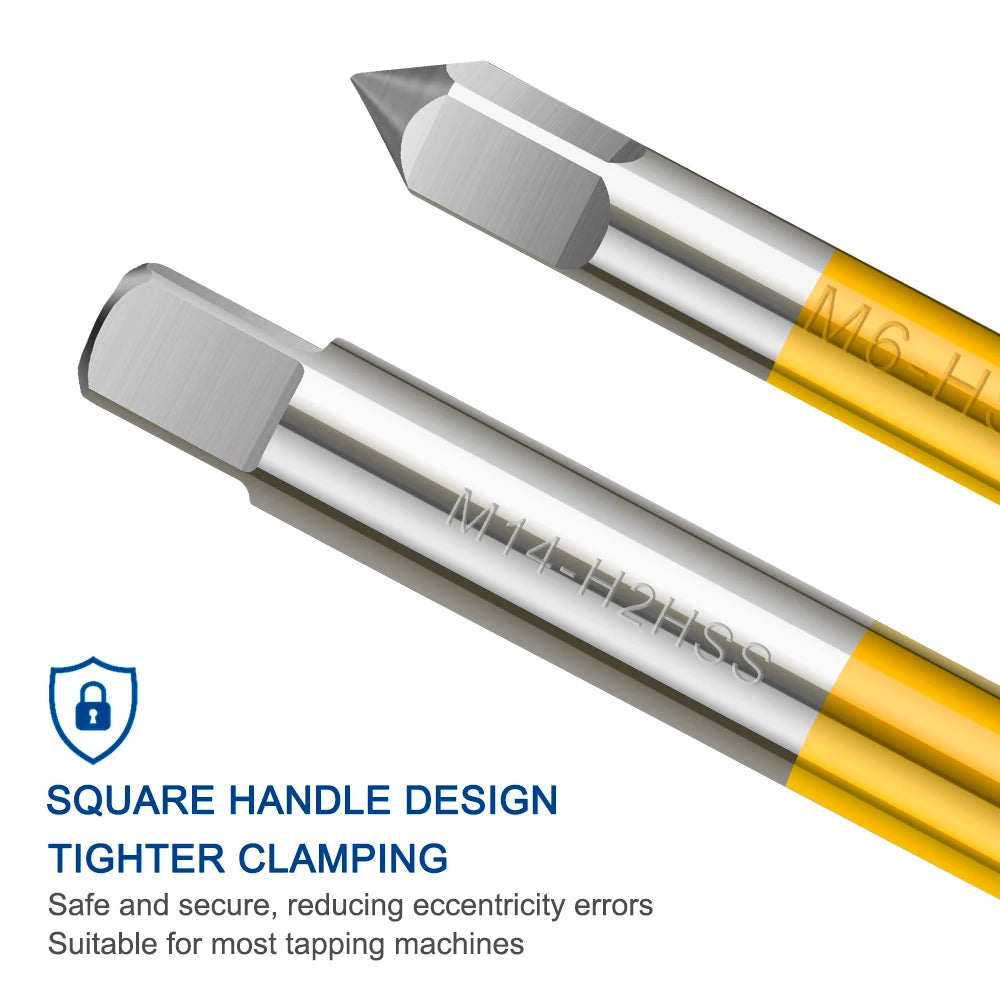 HSS Titanium Coating Screw Tap Drill Bit M2 M2.5 M3 M3.5 M4 M5 M6 M8 M10 M12 Metric Straight Flute Thread Tap Hand Tools