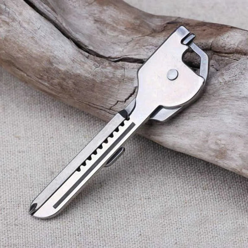 Edc gear Mini Utili Key shape ring pocket Opener Screwdriver keychain kit Tool survive Multi utility tactical Multipurpose Knife