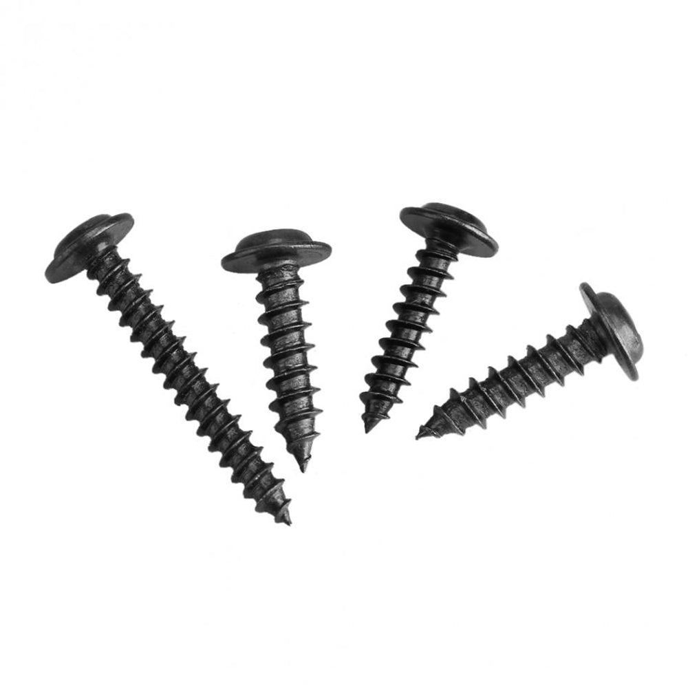 340/500pcs Pan Head Tapping Screw Cross Head M3/M4/M3.5/M4.8 Self Tapping Screw Set Assortment Kit Black Furniture Carbon Steel