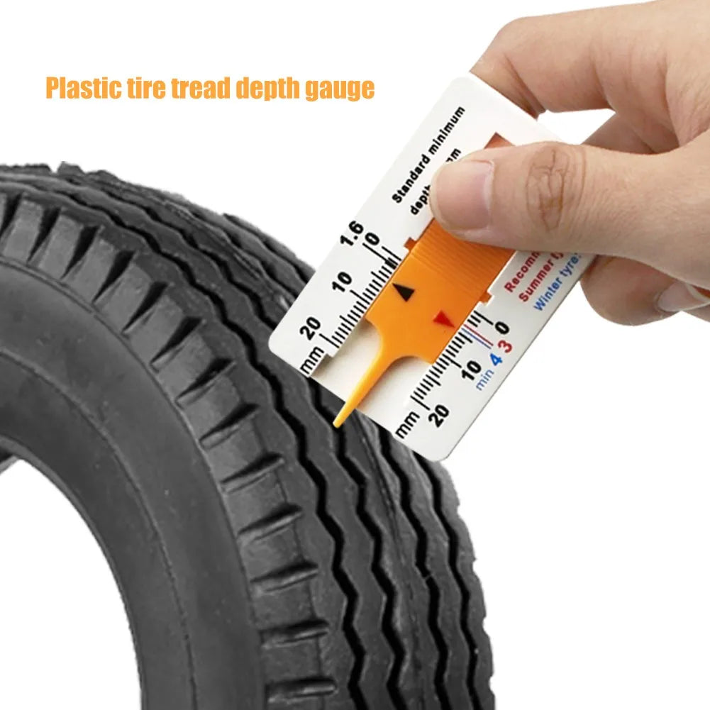 Tyre Tread Depth Depthometer Car Wheel Tread Depthometer Tread Ruler Wheel Measure Tool Plastic Measure Tool