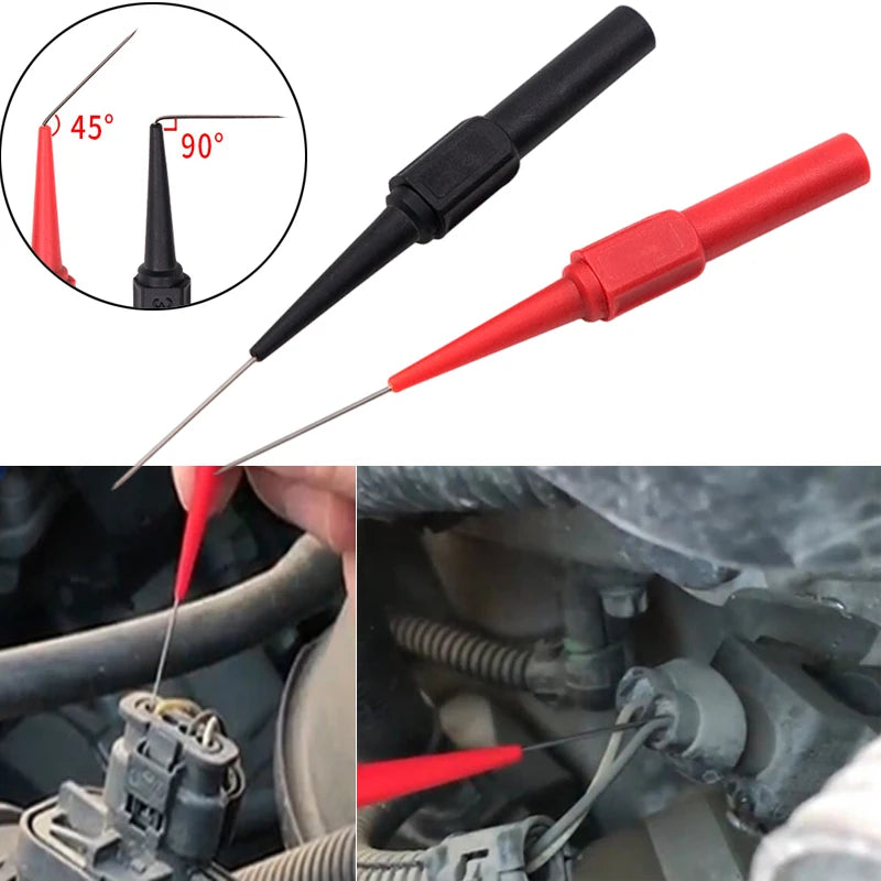 10Pcs 30V Diagnostic Tools Multimeter Test Lead Extention Back Piercing Needle Tip Probes Car Automotive Test Probe Kit 0.7MM