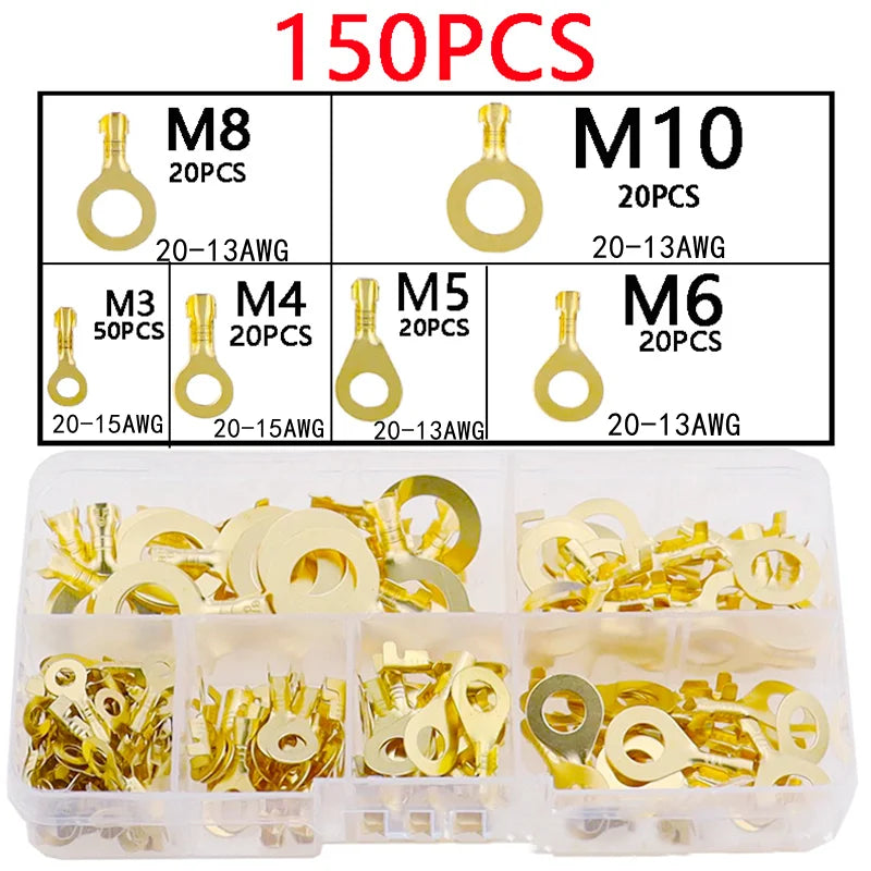 Boxed Crimp Terminal,Electrical Connector,U/O Shaped,Splicing Termination 2.8/4.8/6.3mm,Wire Connector,Cable Termination Pliers